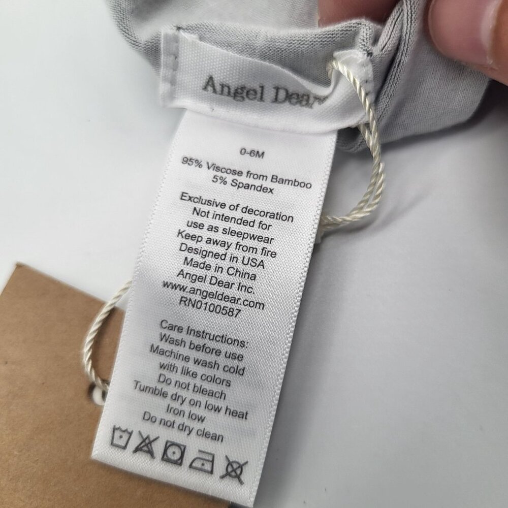 Angel Dear Head Wrap Bun Gray White Viscose from Bamboo 0-6M - Picture 2 of 2